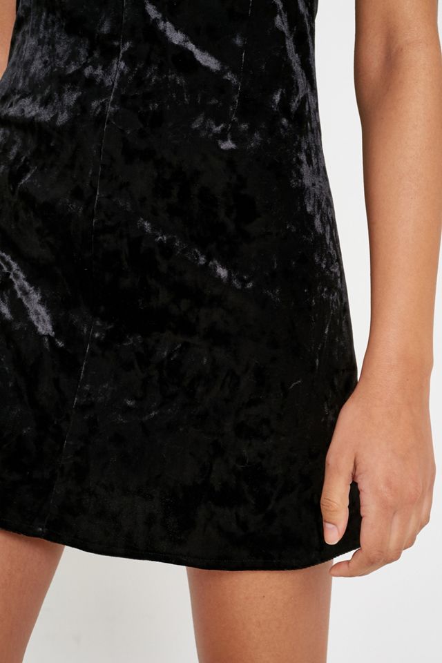 Pins & Needles Audrey Black Velvet A-Line Slip Dress #4