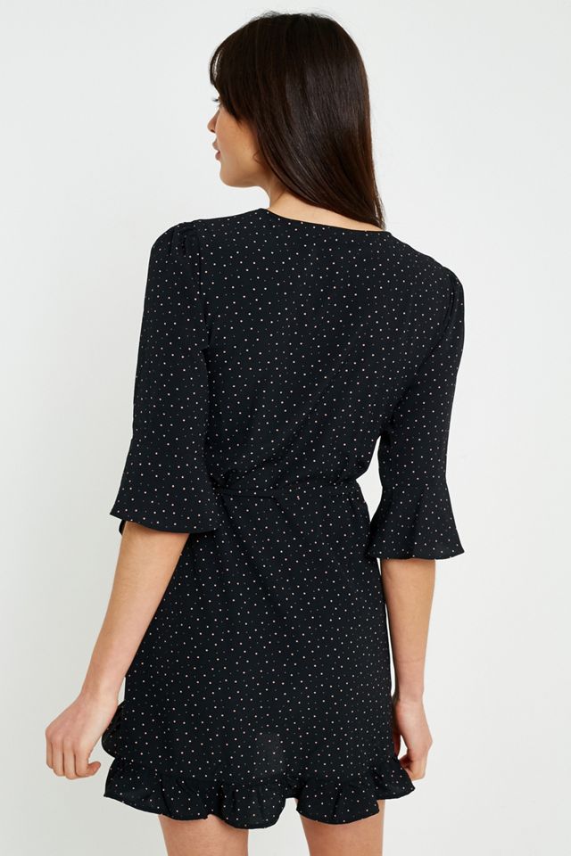 UO Polka Dot Ruffle Wrap Dress #3