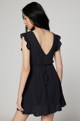 Robe De Soirée Kimchi Blue (Urban Outfitters) Noire Dentelle Florale - Taille XS - Occasion TB