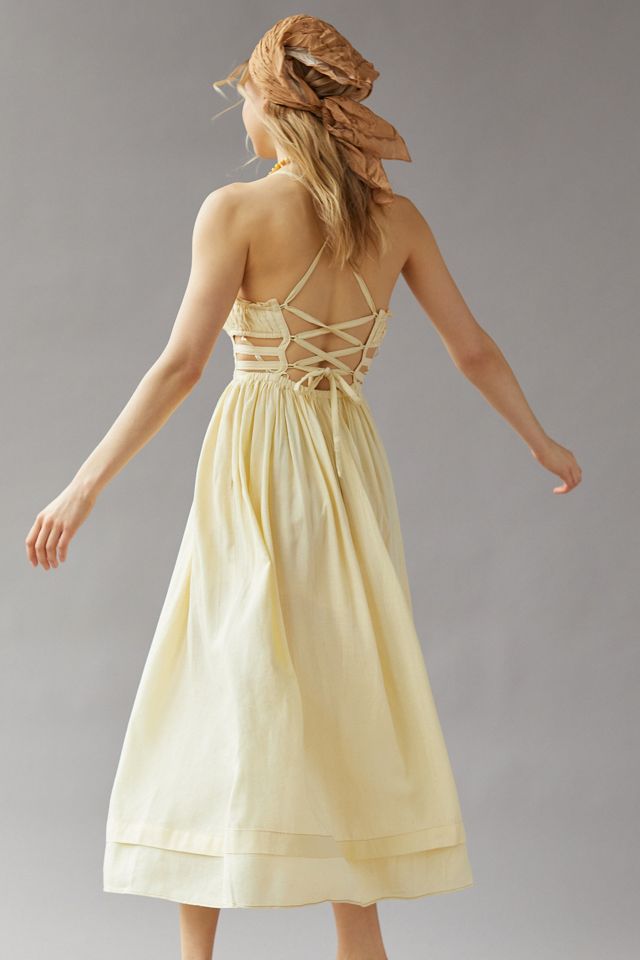 UO - Robe midi en lin mélangé Cora #1