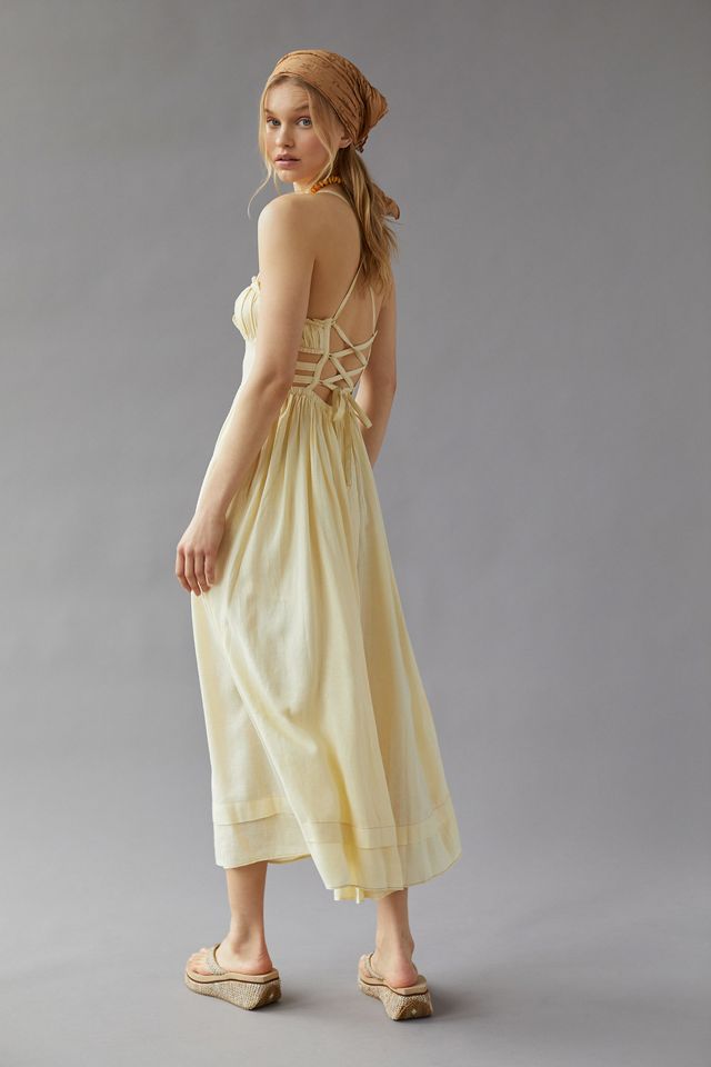 UO - Robe midi en lin mélangé Cora #3