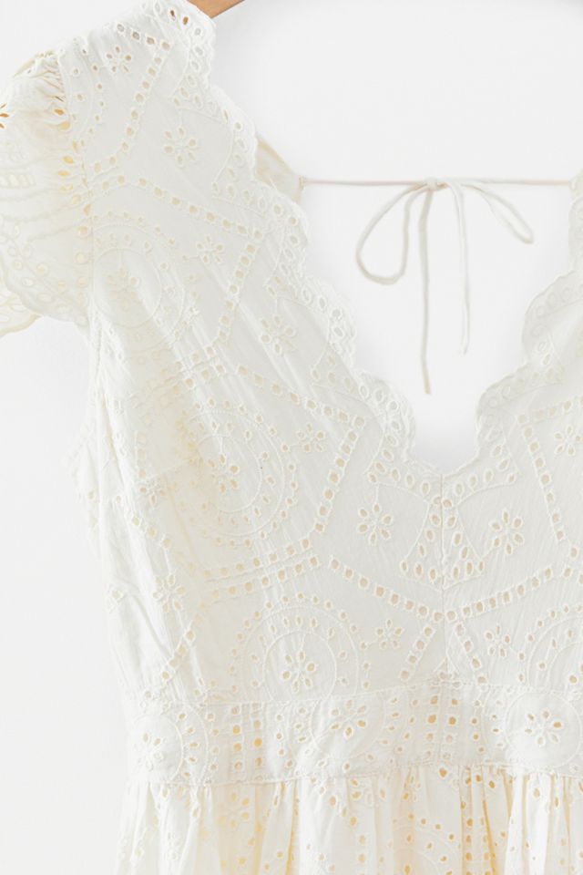 UO Wild Daisy Eyelet Tie-Back Midi Dress #3