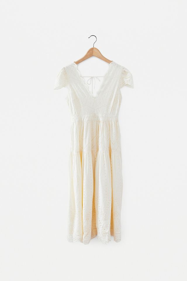 UO Wild Daisy Eyelet Tie-Back Midi Dress #4