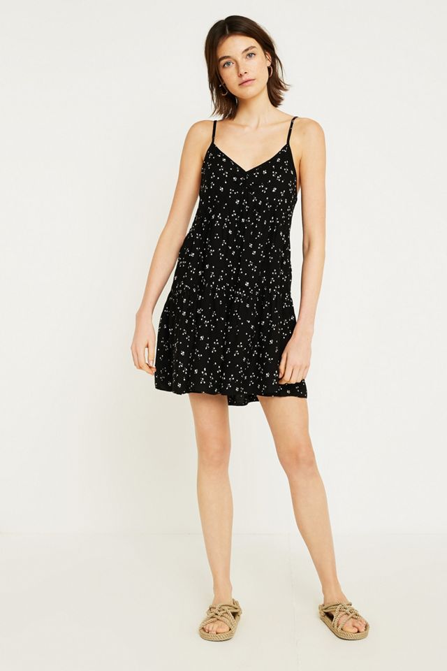 knee length dresses for ladies Tiered Ruffle Chiffon Mini Dress Set with Liner main image 0