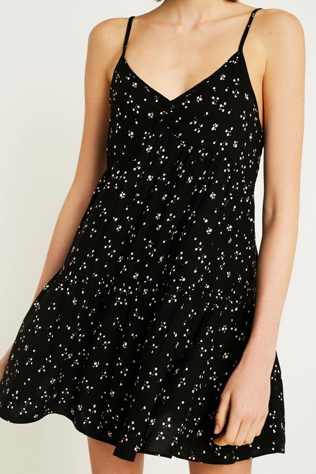 UO Harper Tiered Lace-Up Babydoll Dress