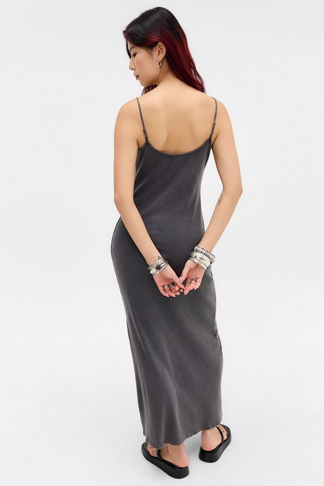 Robe maxi côtelée délavée à l'acide BDG #3