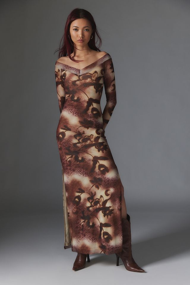 Silence + Noise Dylan Off-The-Shoulder Maxi Dress #2