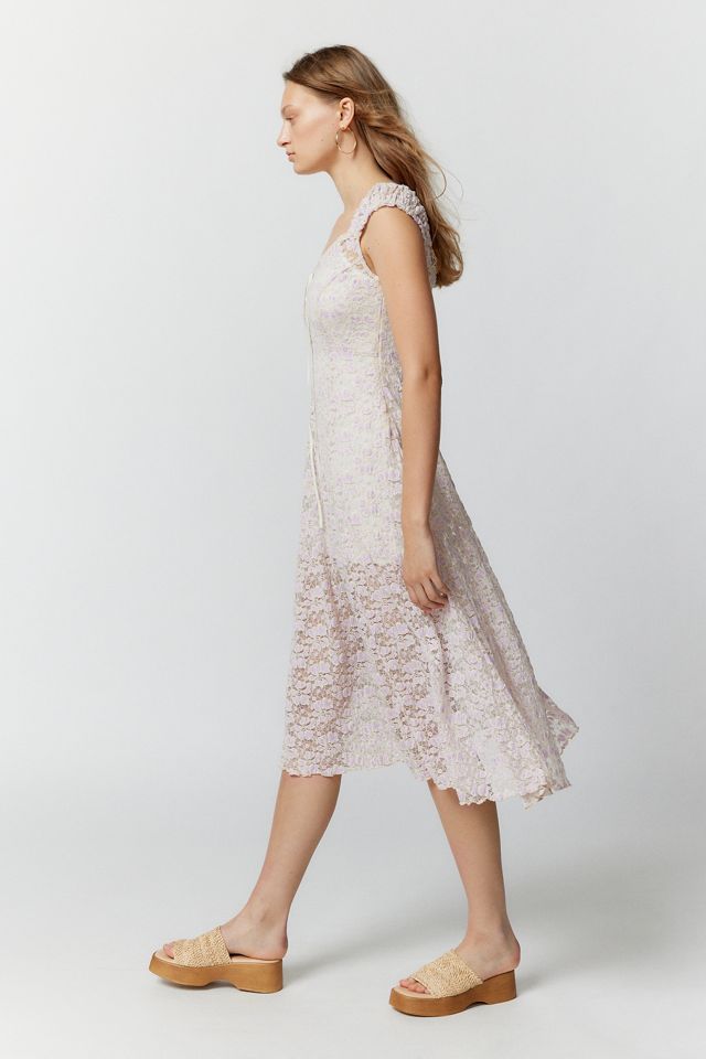 UO Iris Lace Floral Midi Dress #4