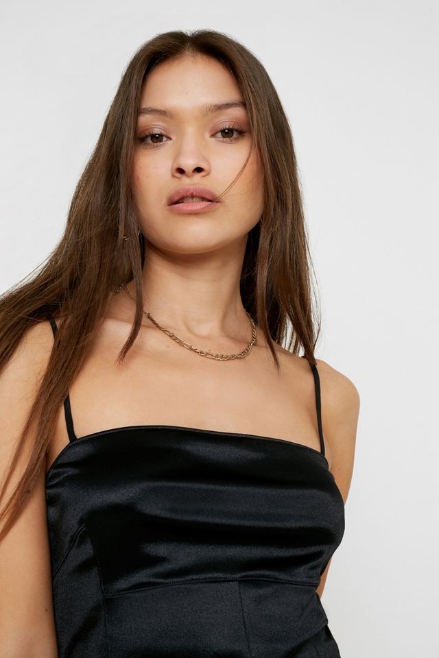 UO - Robe mini en satin à bretelles Paris #1