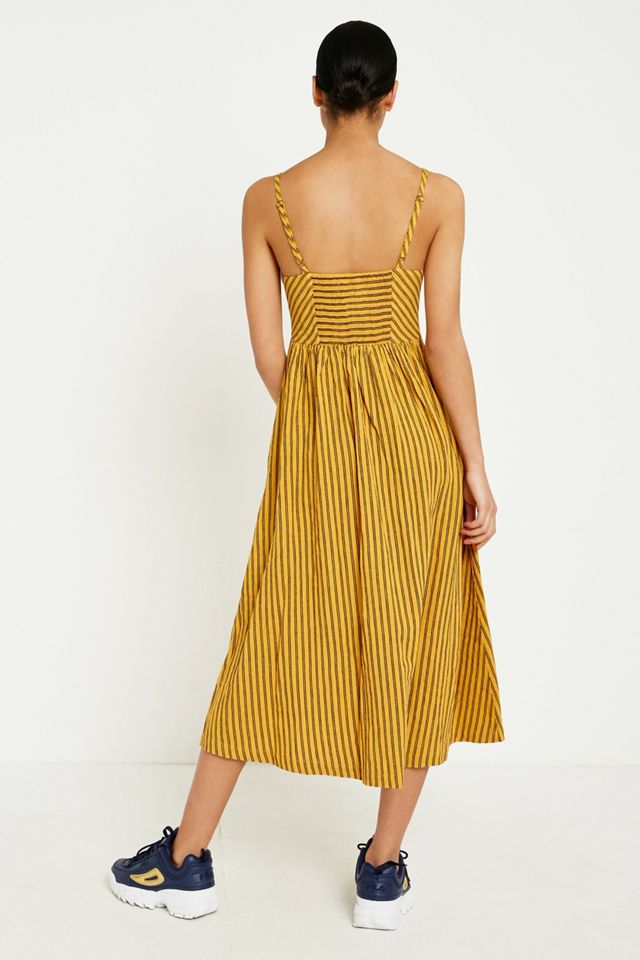 UO Emilia Striped Button-Through Midi Dress #5