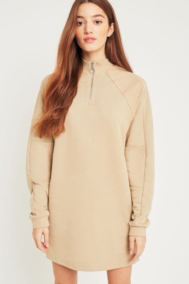 BDG Seamed Half-Zip Sweatshirt Dress #1