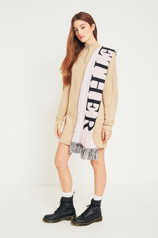 BDG Seamed Half-Zip Sweatshirt Dress #3