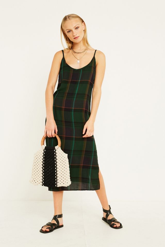 Urban outfitters outlet green plaid dress