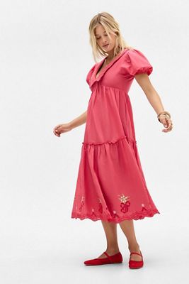 Kimchi Blue Hunter Besticktes Midi-Kleid