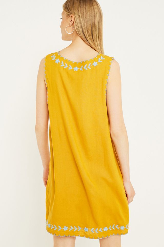 UO - Robe droite Valencia brodée doré #2