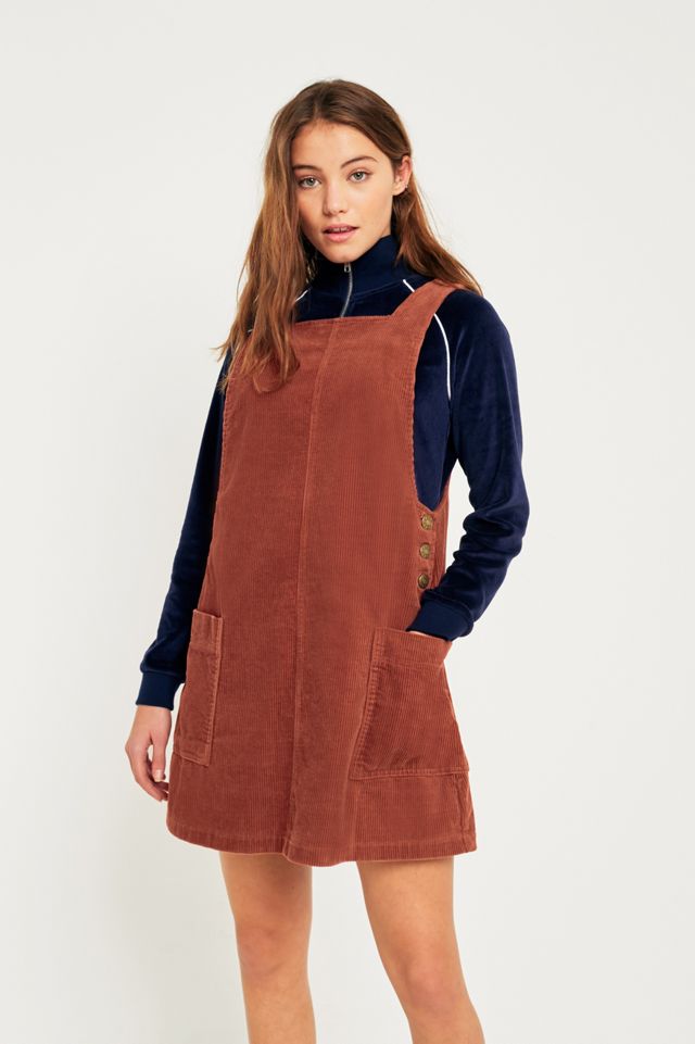 BDG Easy Brown Corduroy Pinafore #1