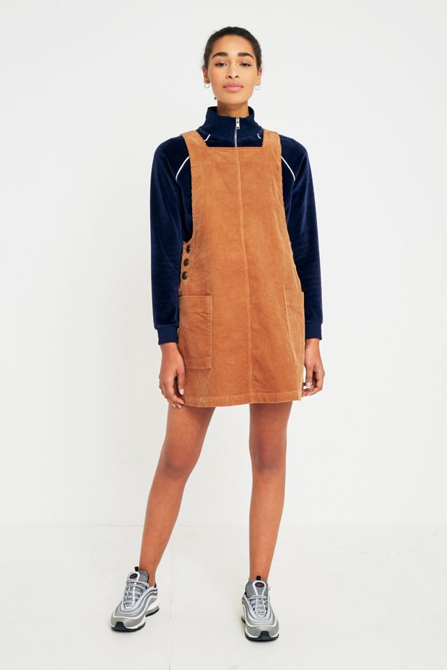 BDG Easy Light Brown Corduroy Pinafore Dress #1
