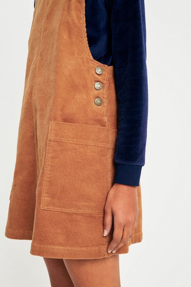 BDG Easy Light Brown Corduroy Pinafore Dress #2