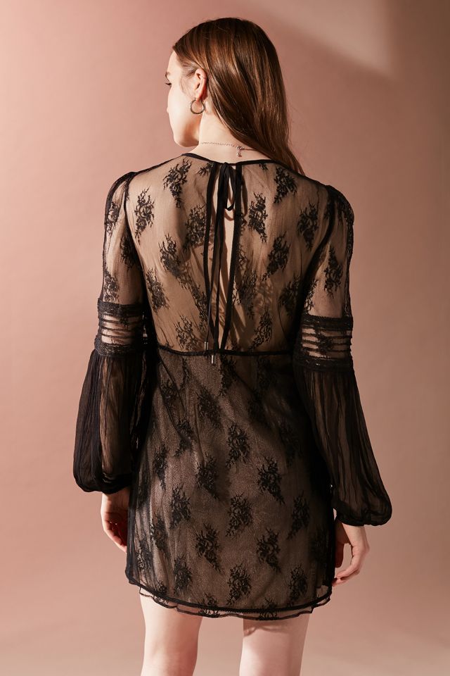 UO Belladonna Embroidered Mesh Dress #3