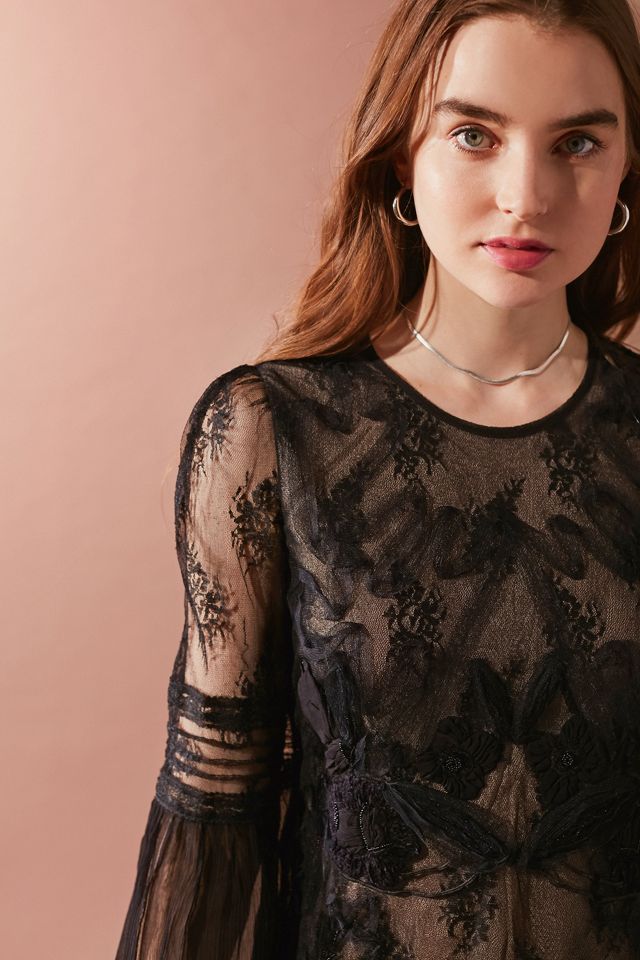 UO Belladonna Embroidered Mesh Dress #5