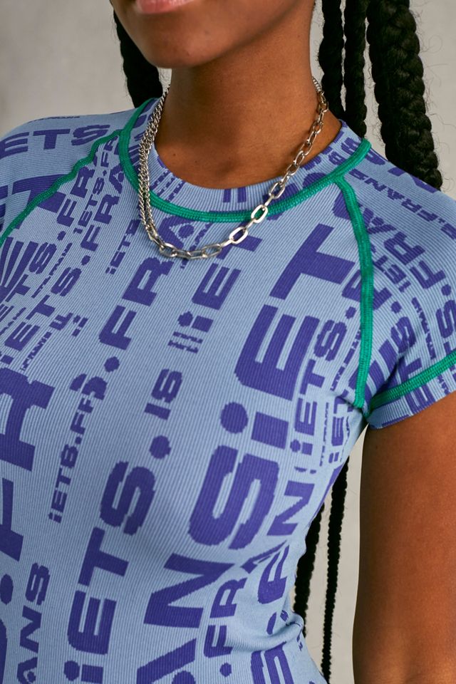 iets frans... Blue Logo Print T-Shirt Mini Dress #2