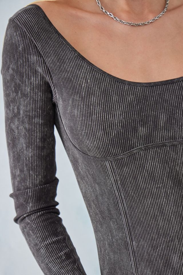 BDG Kallie Awkward Ribbed Midi Dress  #2