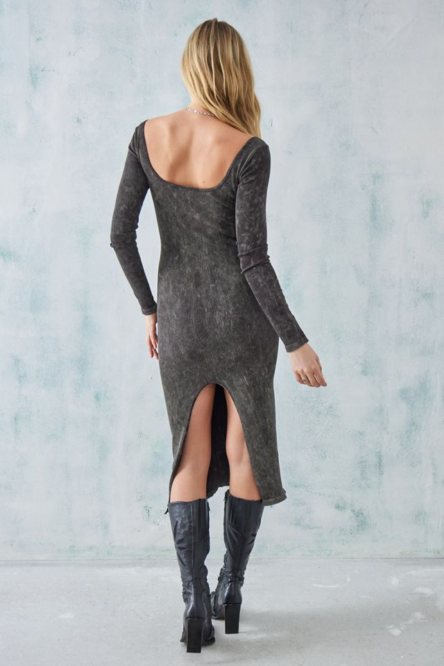 BDG Kallie Awkward Ribbed Midi Dress  #4