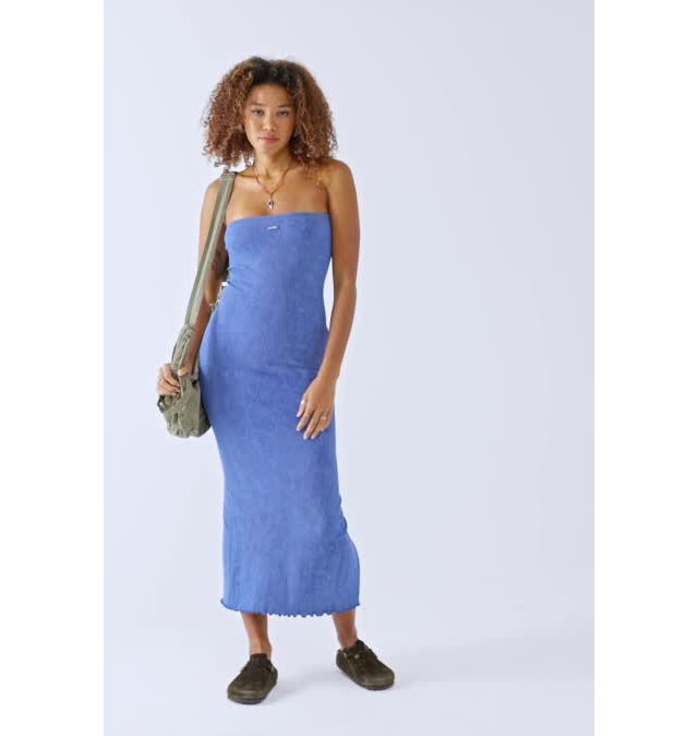 ribbed bandeau midi dress Womens The Set 3 Pack Bandeau Ribbed Jersey Midi Dresses Neutral/Light Pink/Stripe XL (US 16-18)