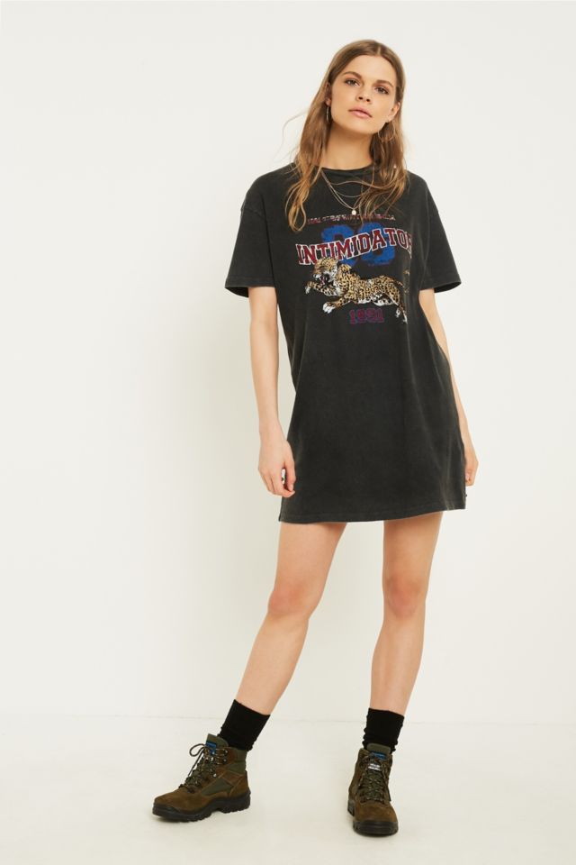 Distressed band t shirt dress deals