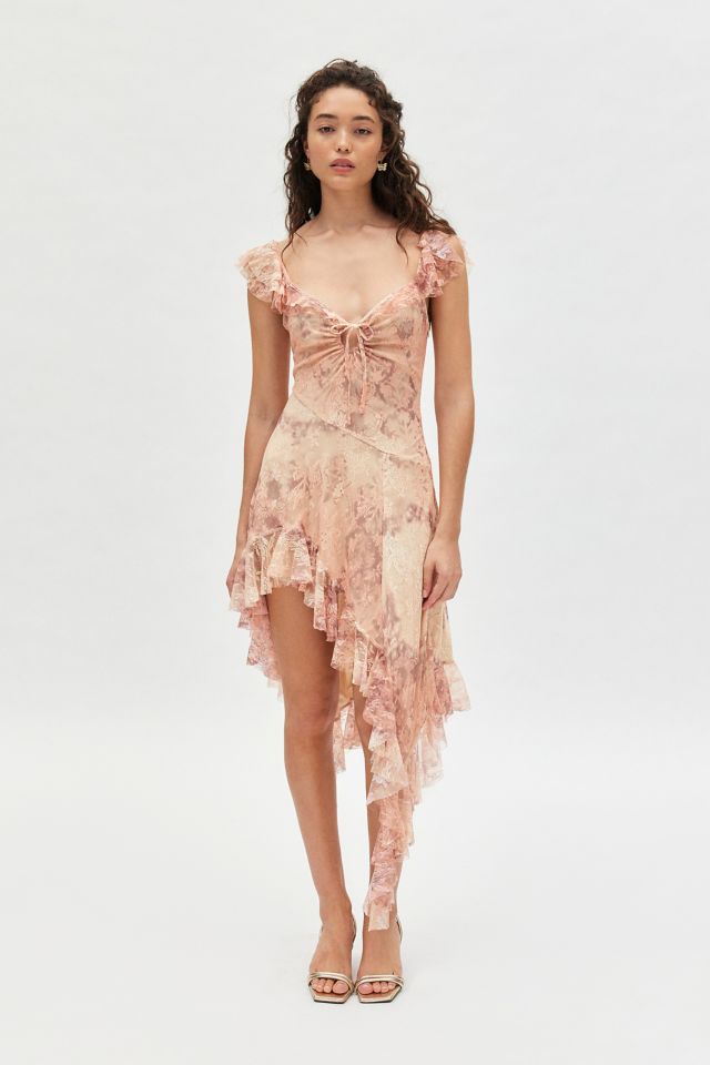 UO Hyacinth Lace Spliced Midi Dress