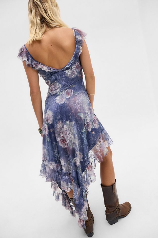 UO Hyacinth Lace Spliced Midi Dress #4