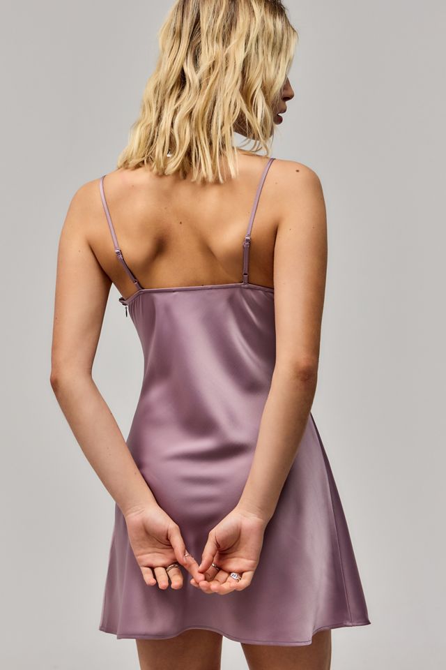Light Before Dark Rumer Lace Satin Slip Dress #3