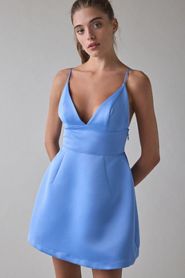 UO Petit Fours Mini Dress - Light Blue S at Urban Outfitters