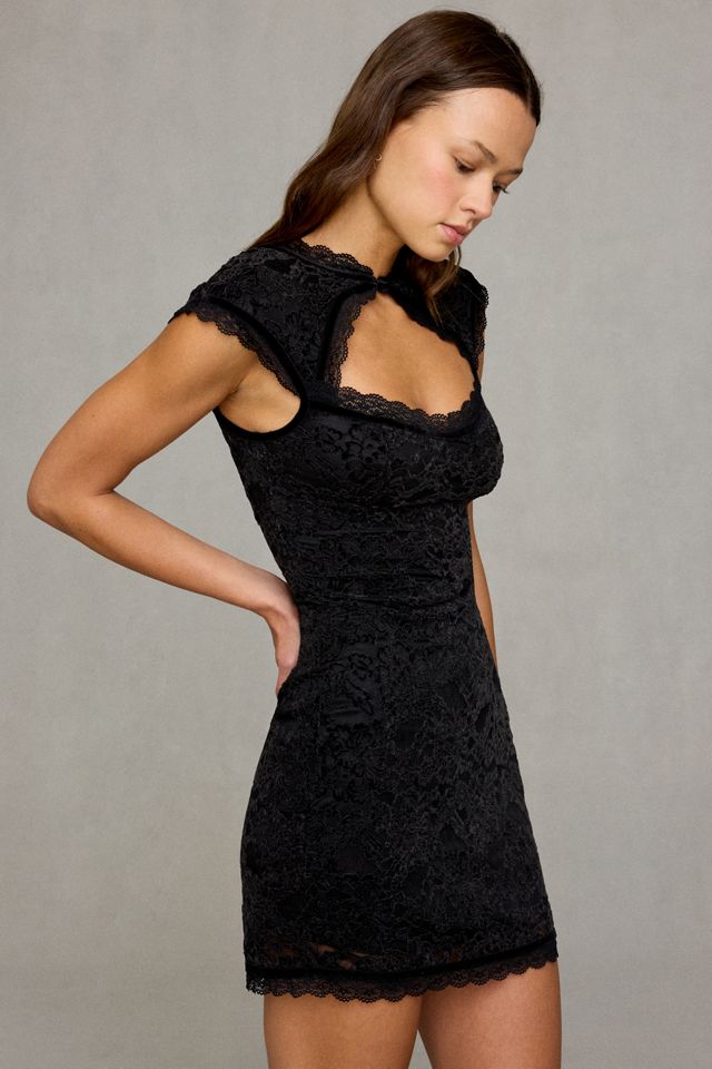 Kimchi Blue Call Me Lace Keyhole Mini Dress #1