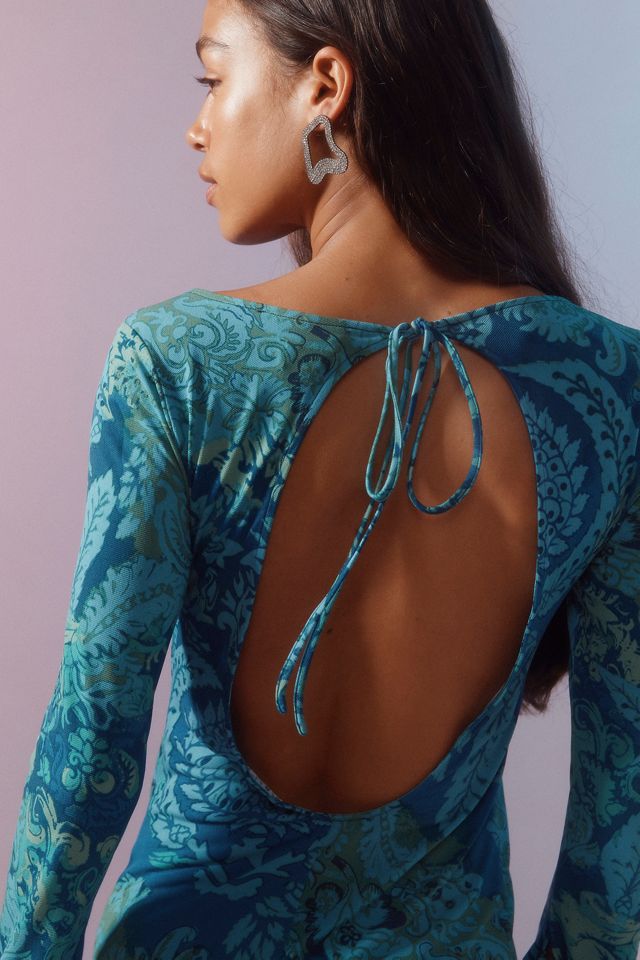 Silence + Noise Sandra Paisley Print Long Sleeve Mini Dress #1