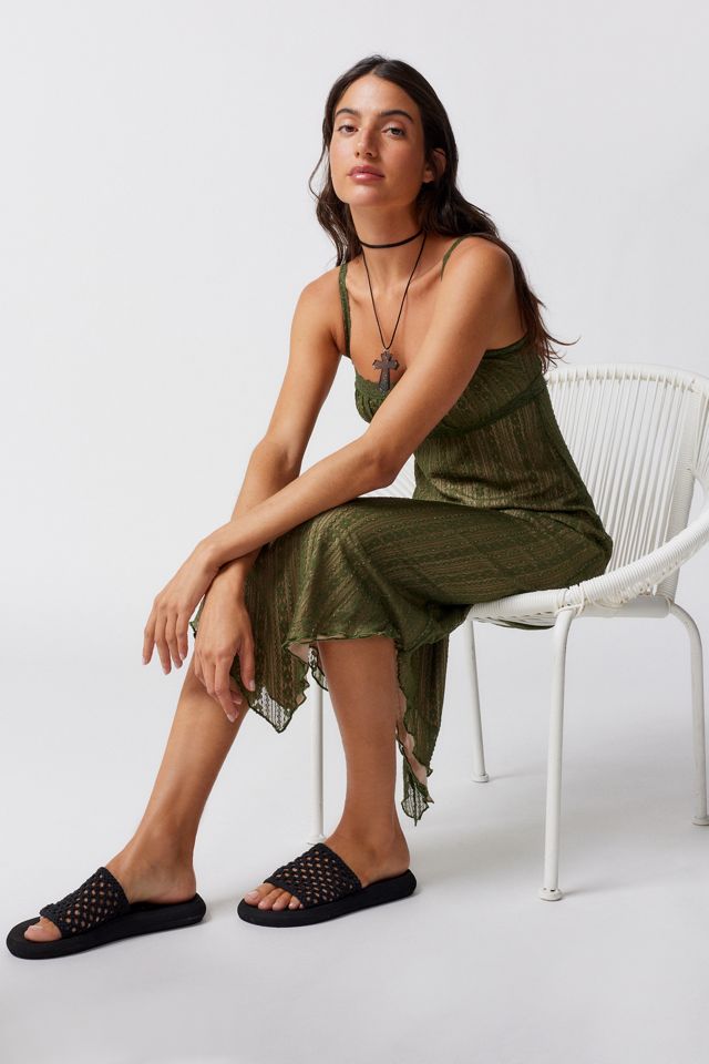UO - Robe midi en dentelle Nikita à ourlet en pointes #1