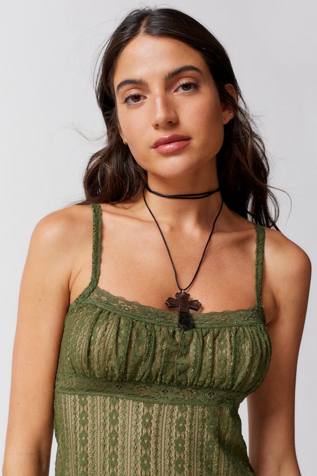 UO - Robe midi en dentelle Nikita à ourlet en pointes #3