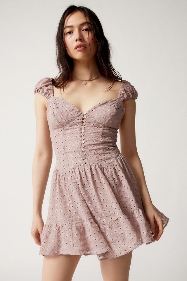 UO Leilani Broderie Minikleid #2