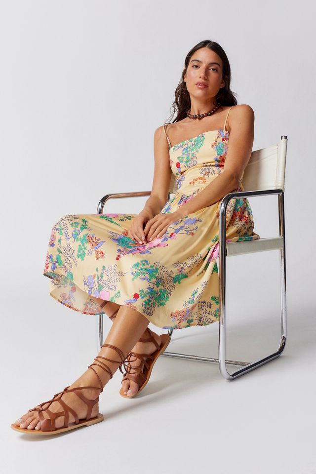UO – Geblümtes Midikleid „Sylvia‟ in Gelb im Prärie-Stil #2