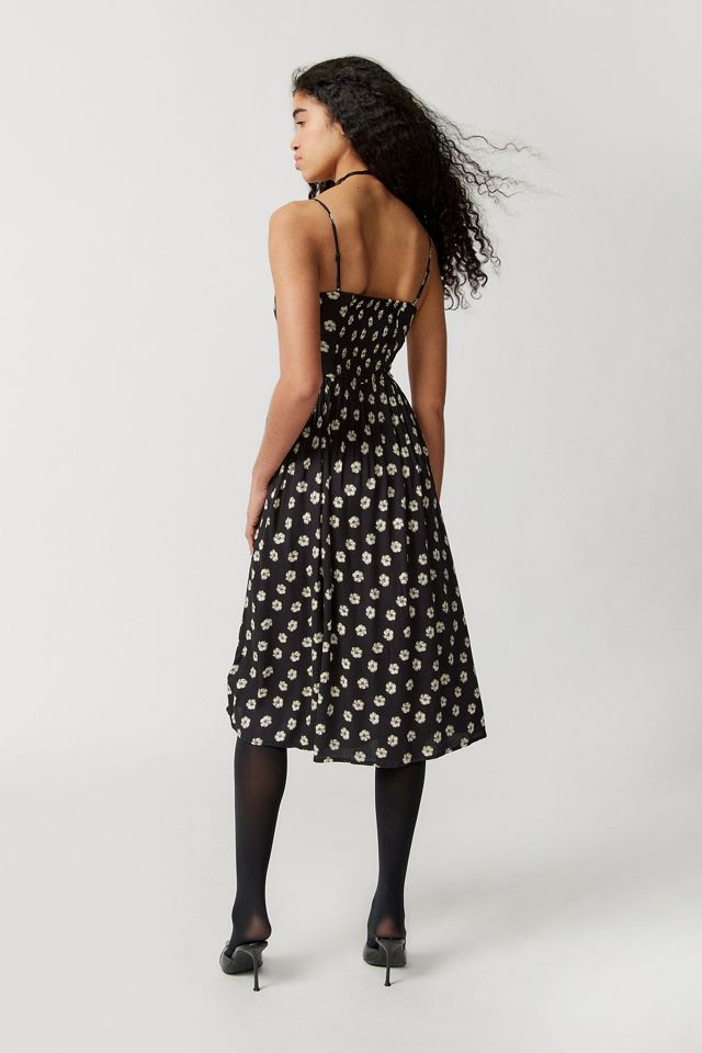 UO - Robe courte noire à fleurs Sylvia #3