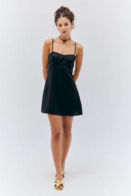 Taylor Black Tie Back Mini Dress