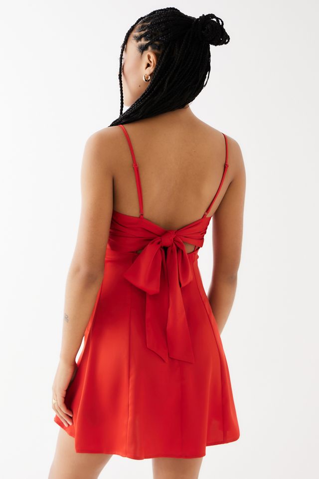 Light Before Dark Bella Bow Tie-Back Mini Dress  #1