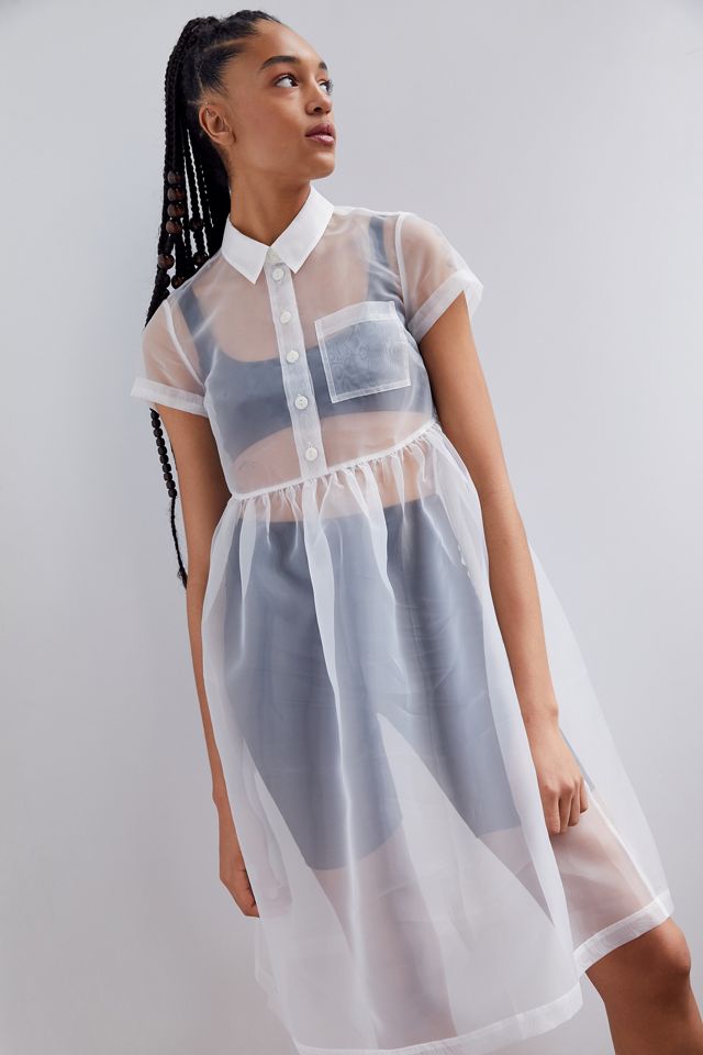 organza mini shirt dress Exquise
