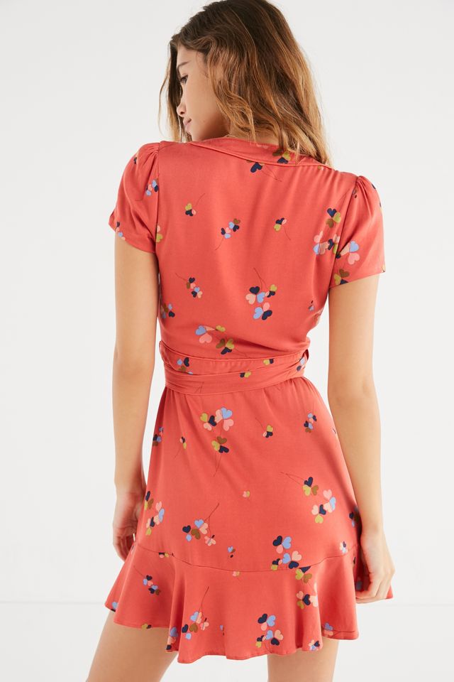 Urban Outfitters Red Floral Rita Wrap Dress #2