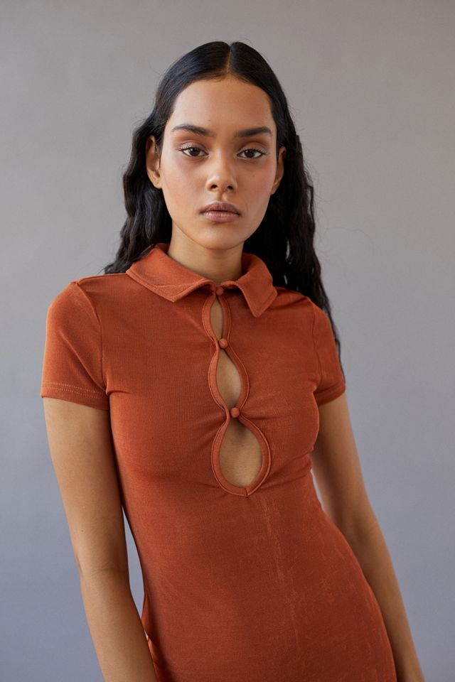UO Christy Keyhole Cut-Out Mini Dress #1