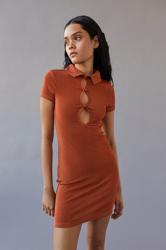 UO Christy Keyhole Cut-Out Mini Dress #3