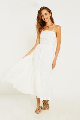 UO Sparks Fly Tiered Midi Dress | Urban Outfitters UK