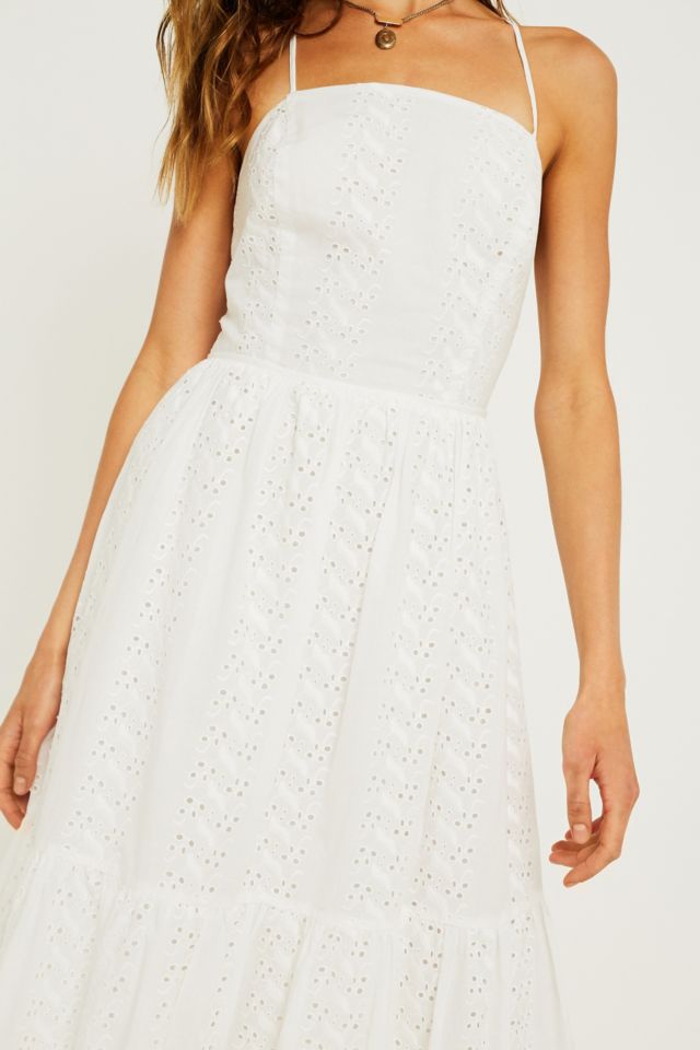 UO Sparks Fly Tiered Midi Dress
