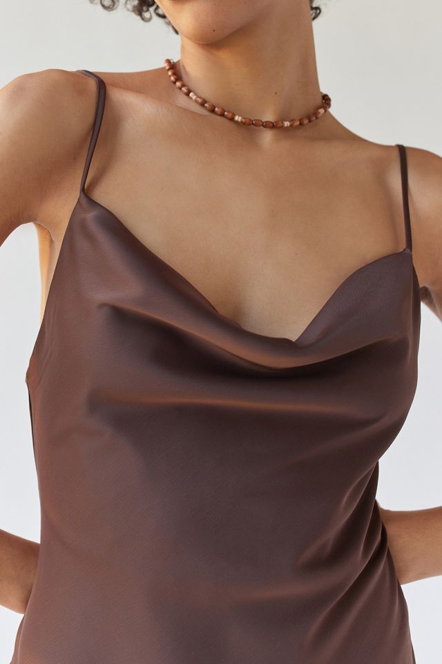 UO Mallory Cowl Slip Mini Dress #3