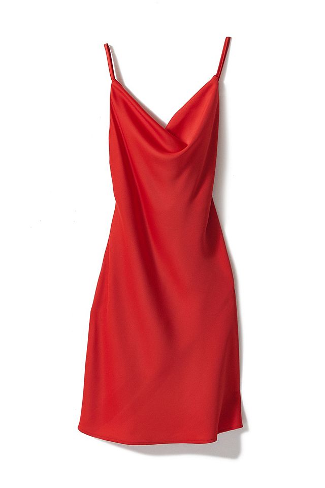 urban outfitters red slip dress Uo Arna Midi Scoop Neck in slip dress Urban Outfitters XS